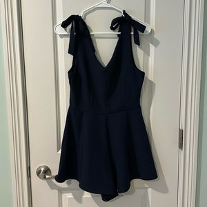 Altar’d State Navy Tie Sleeve Romper